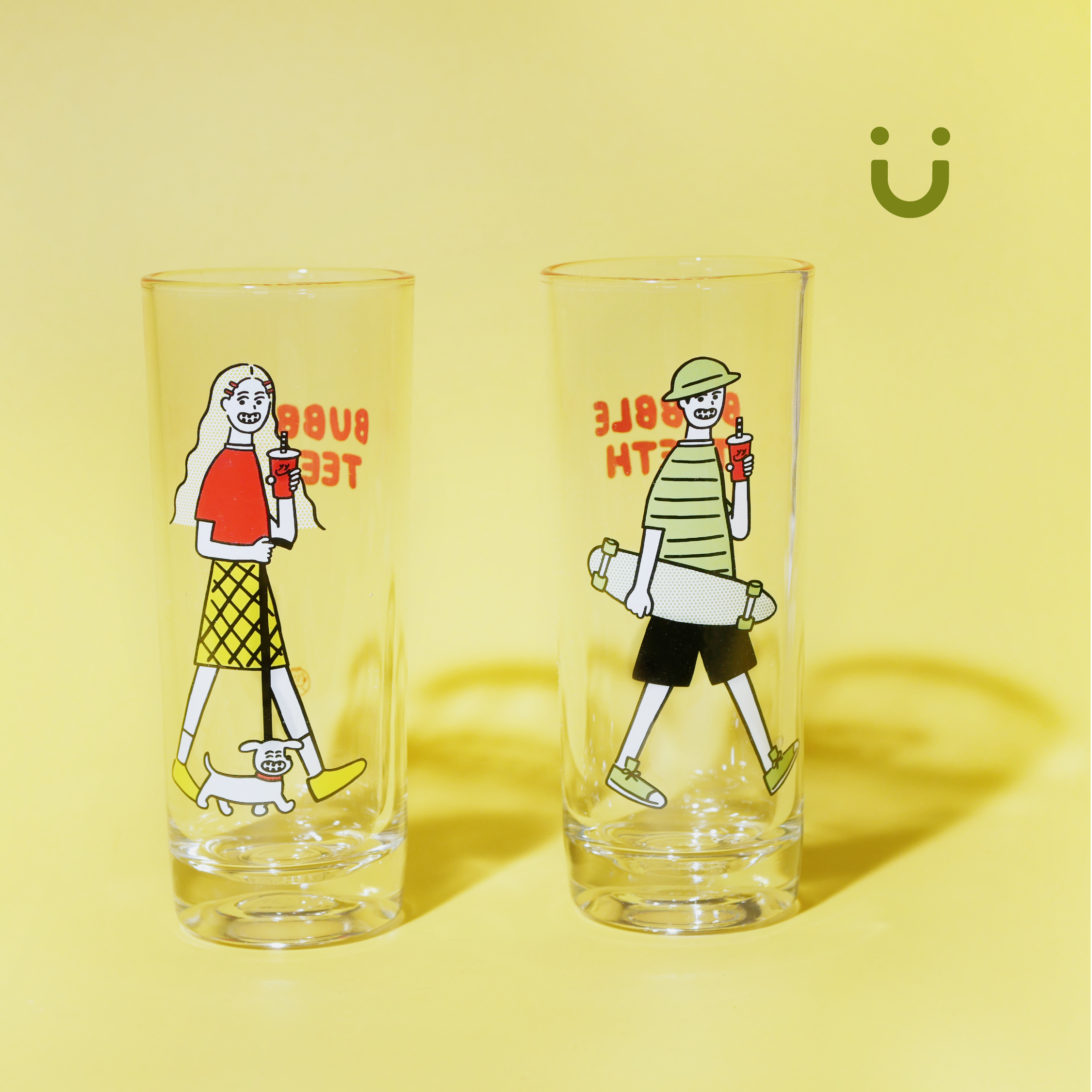 修長直線單層玻璃杯