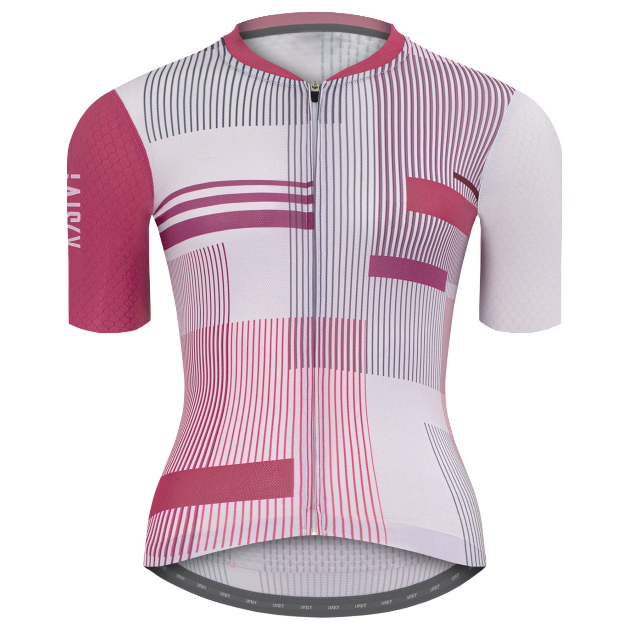 女款空力短車衣 千層 粉