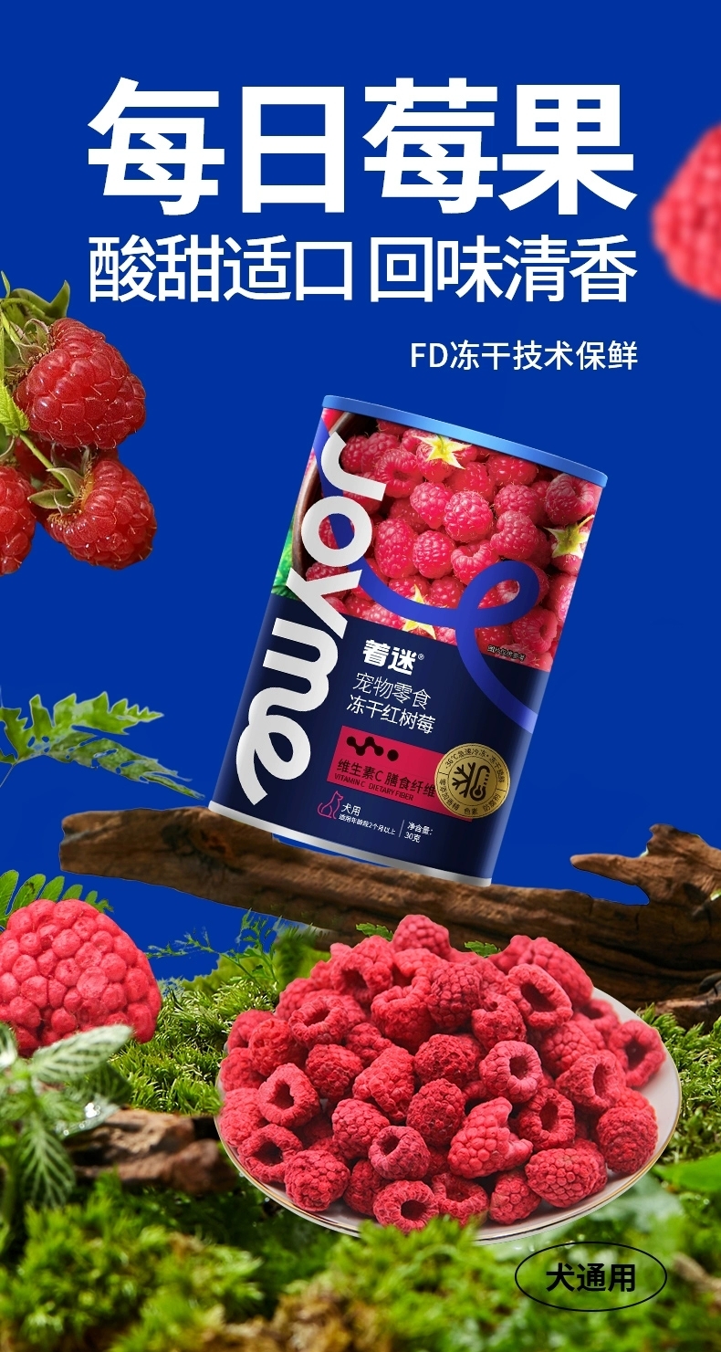 JOYME着迷宠物零食 冻干莓果 4种口味 富含维生素