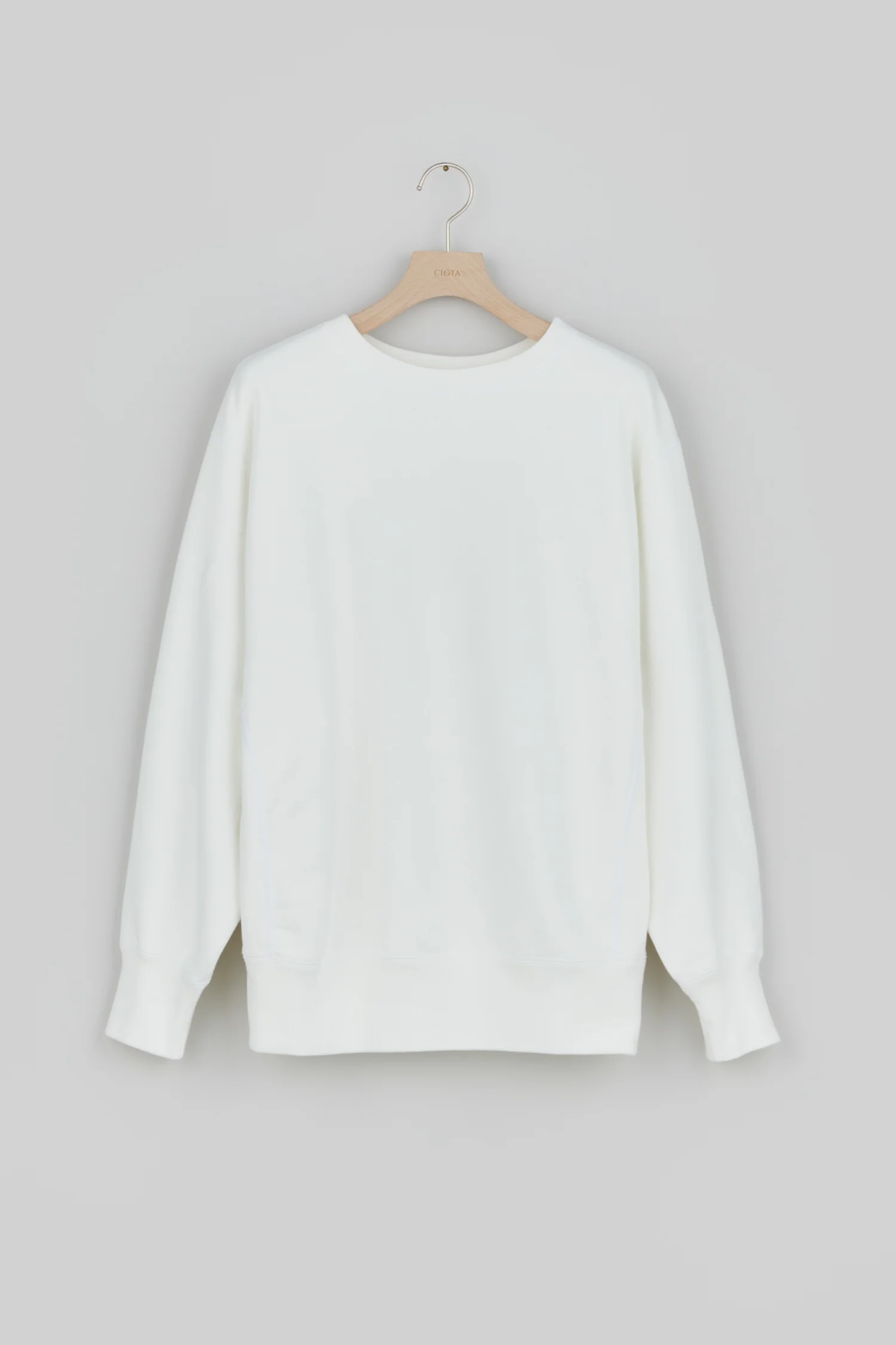 CIOTA SUVIN COTTON LOOP WHEEL BRUSHED CREW NECK SWEATSHIRT (3色)