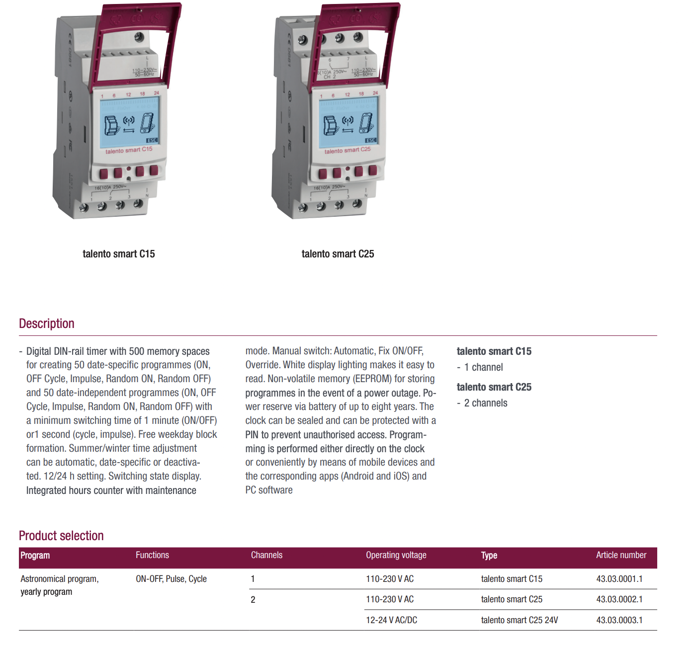 Grasslin 傳感器, 數字定時器