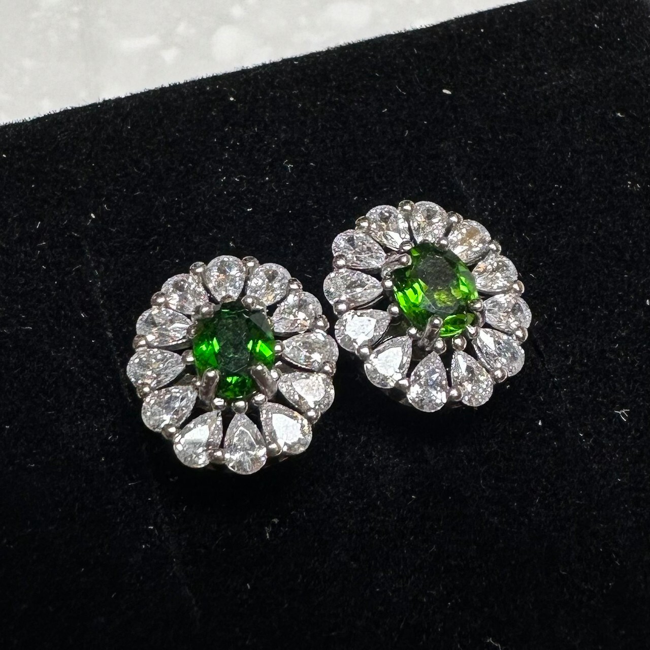 925銀耳環 沙弗萊耳環