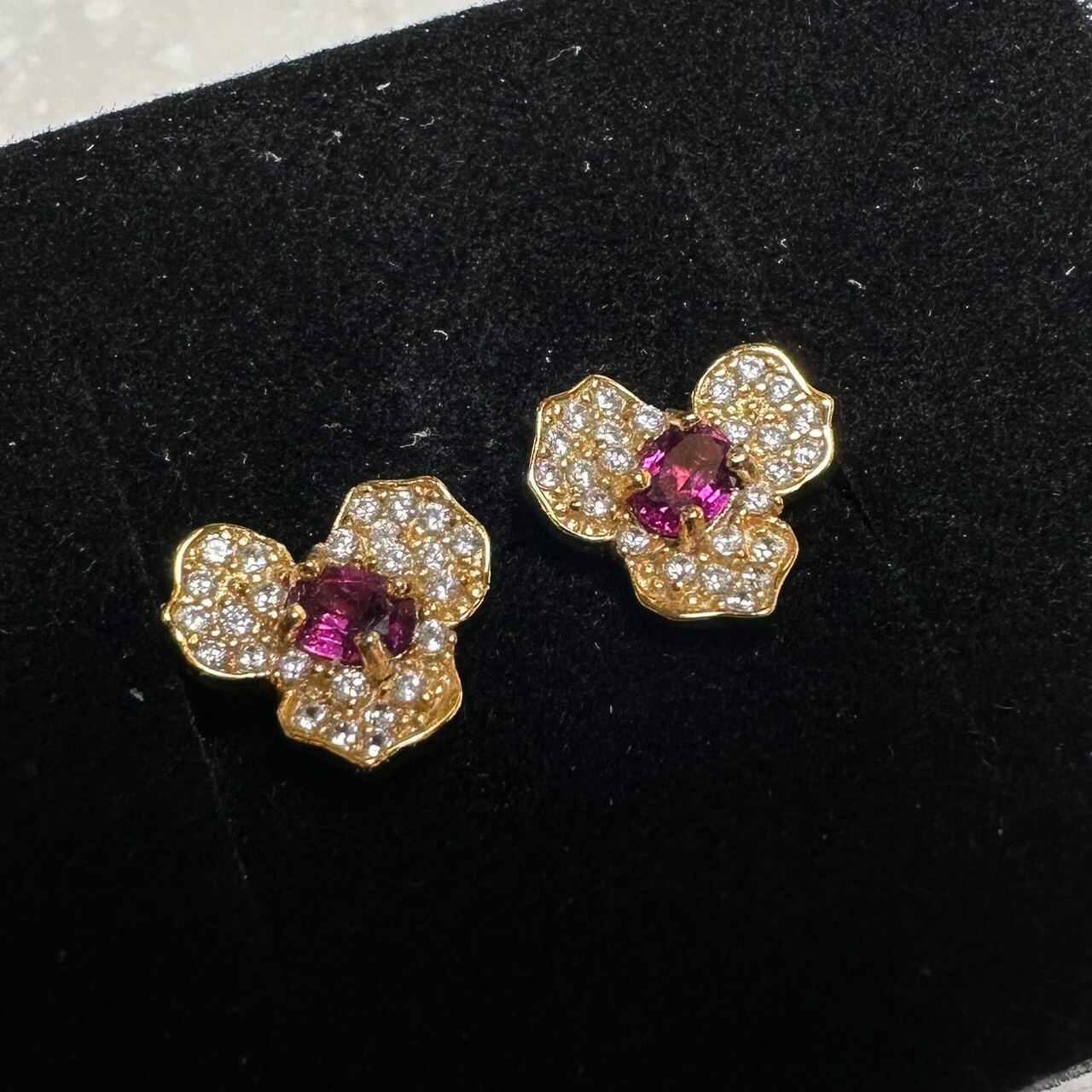 925銀耳環 粉剛玉耳環