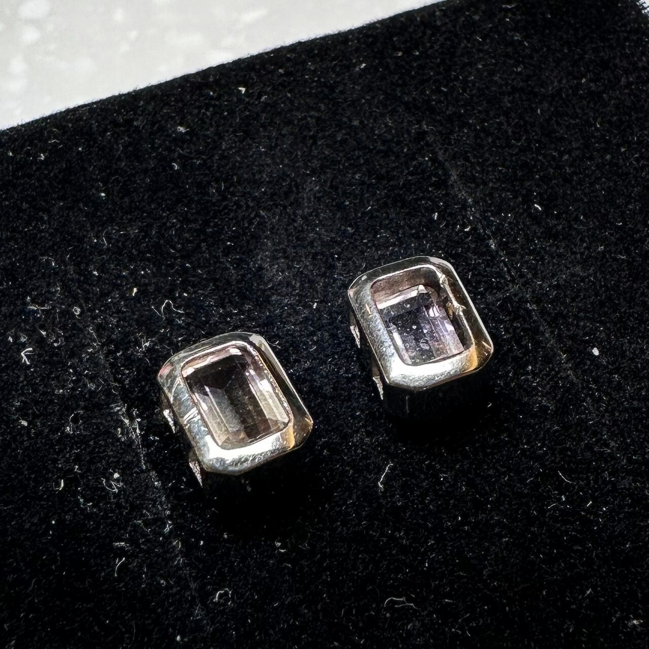 925銀耳環 茶晶耳環