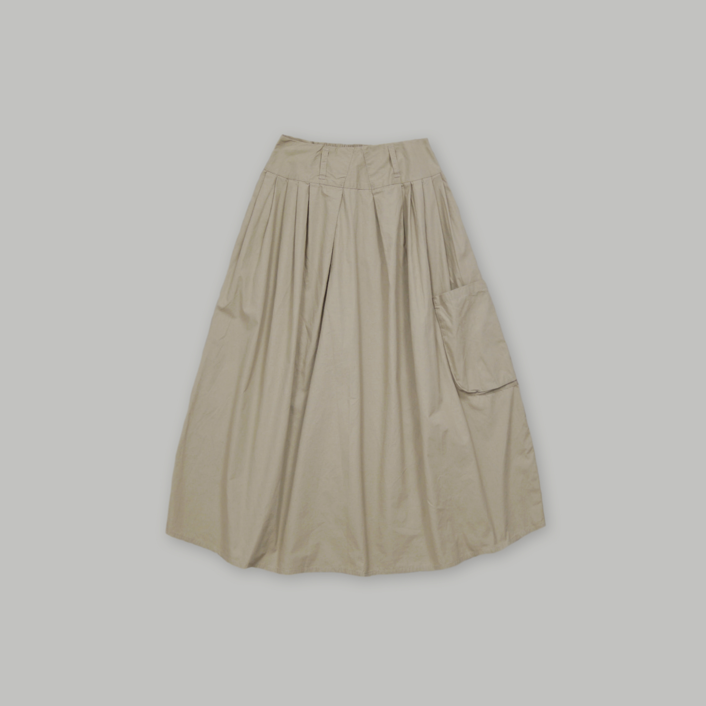 J.P.L. 高腰細絨精梳棉側袋圓裙 ╭ 4色 ╮