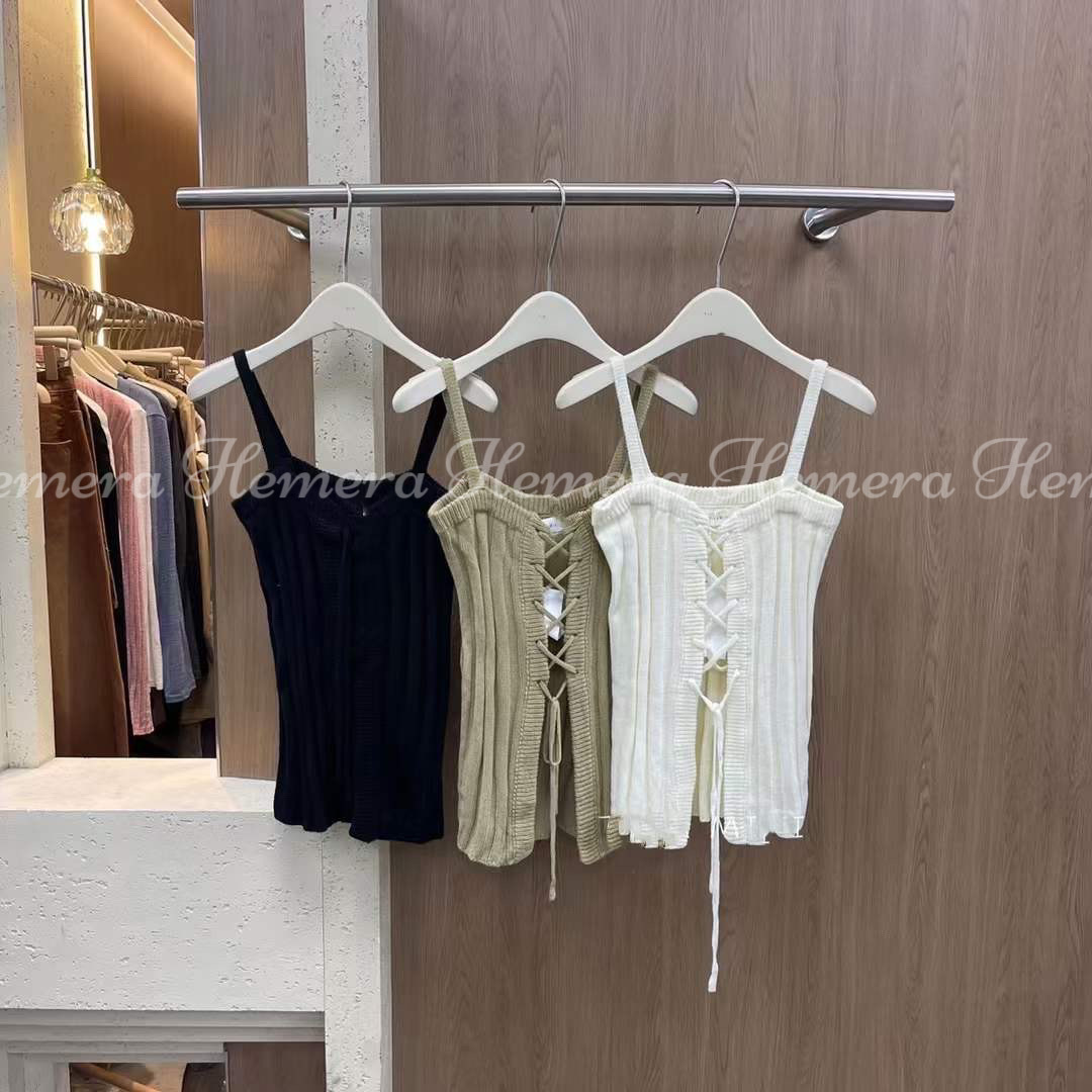 TP23S0929 綁帶針織吊帶背心