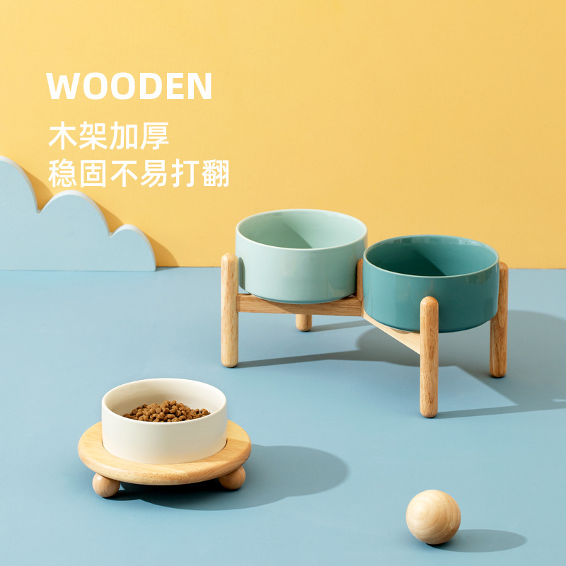 陶瓷碗 宠物陶瓷碗 圆柱款