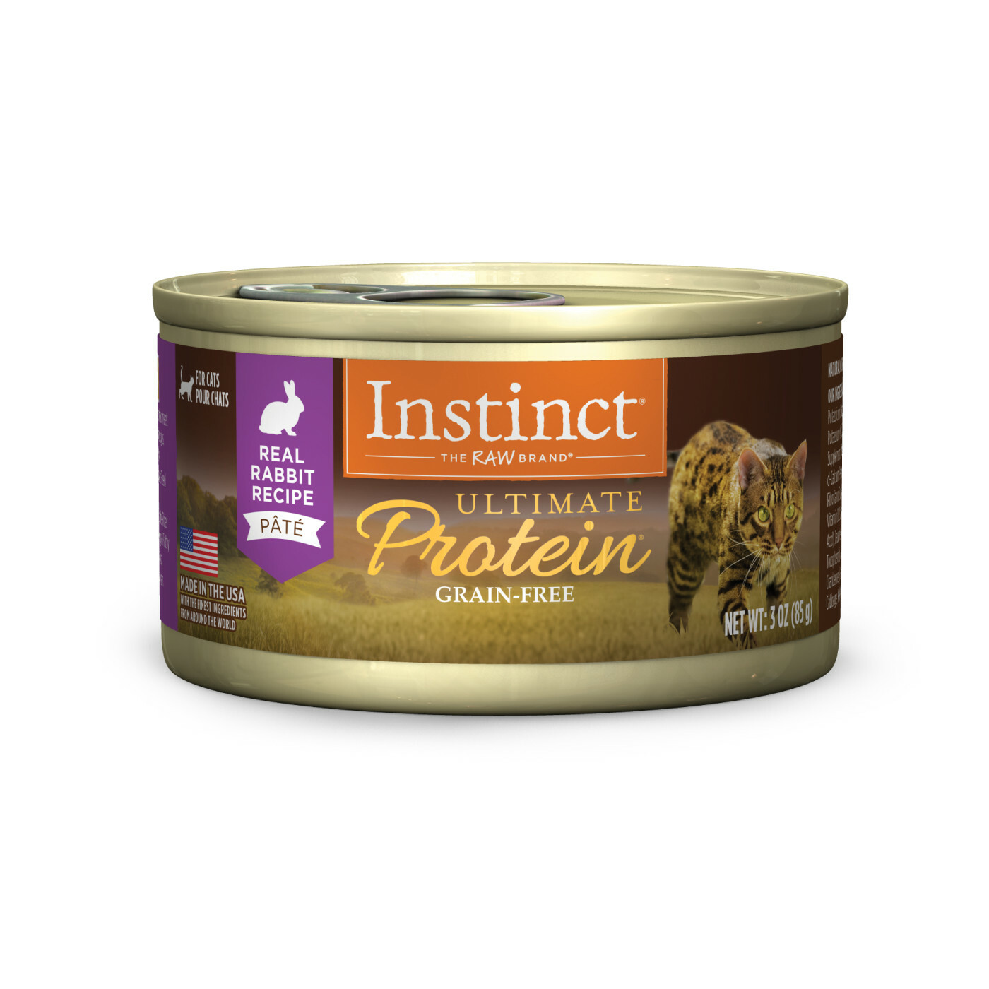 Instinct 本能 - 頂級蛋白質兔肉無穀貓罐頭 Ultimate Protein Grain Free Pate Rabbit Recipe 85g