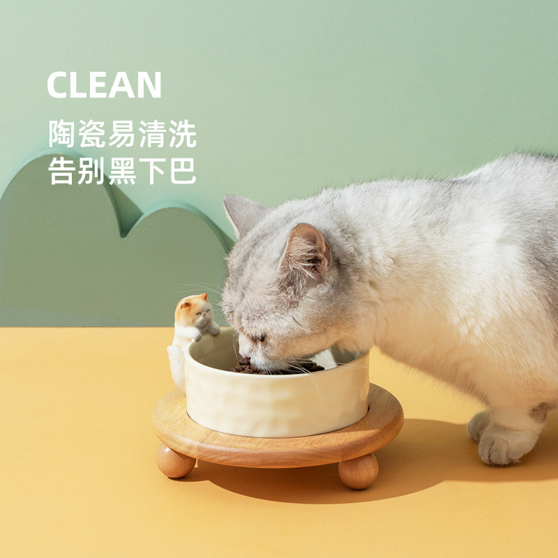 陶瓷碗 宠物陶瓷碗 柴犬 猫咪系列