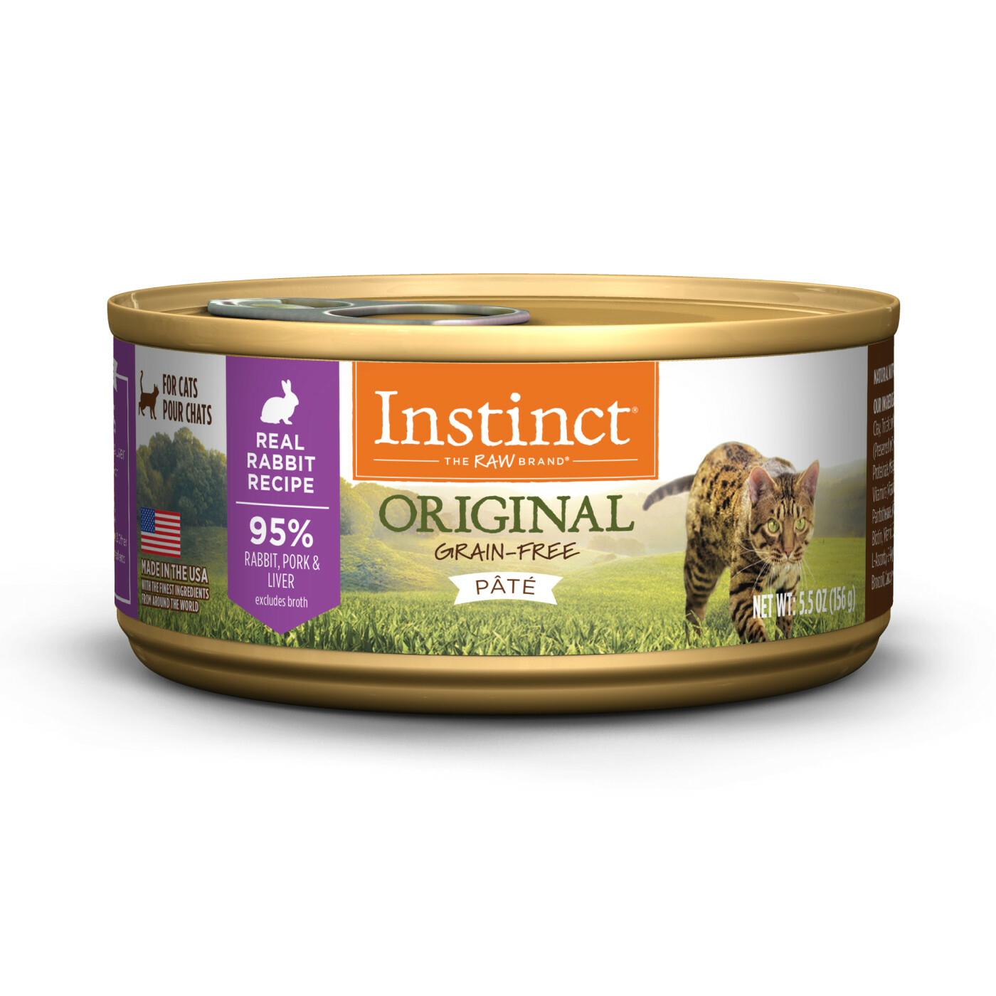 Instinct 本能 - 經典無穀物兔肉貓罐頭 Original Grain Free Pate Rabbit Recipe 156g