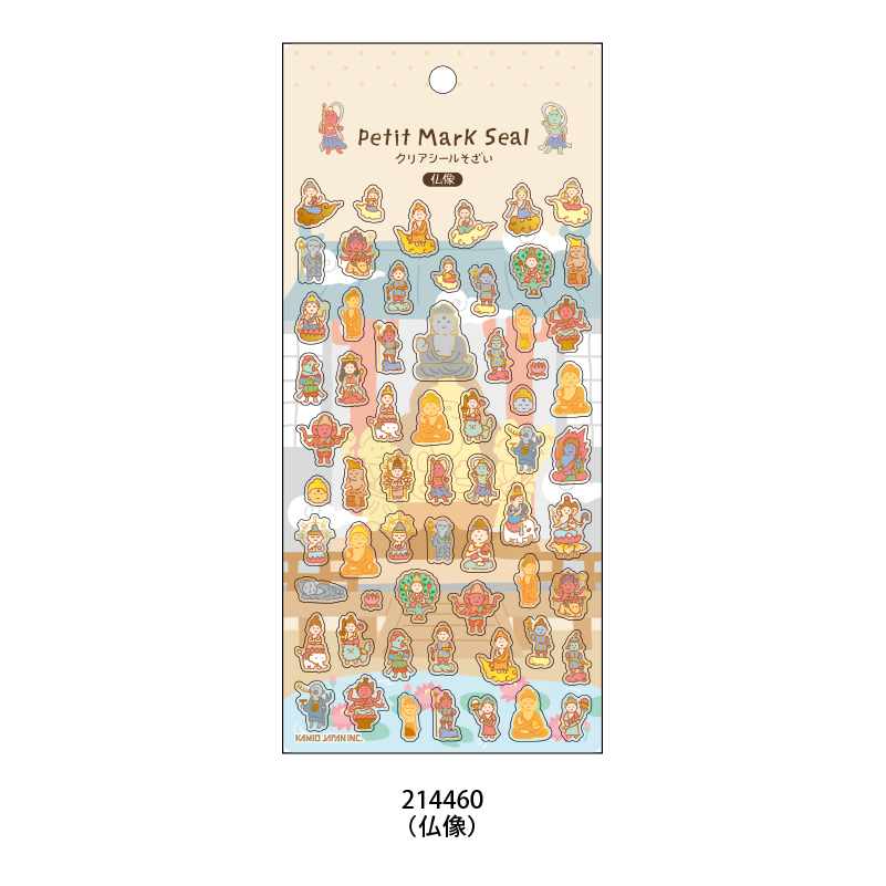 佛像 燙金透明手帳貼紙｜日本Kamio