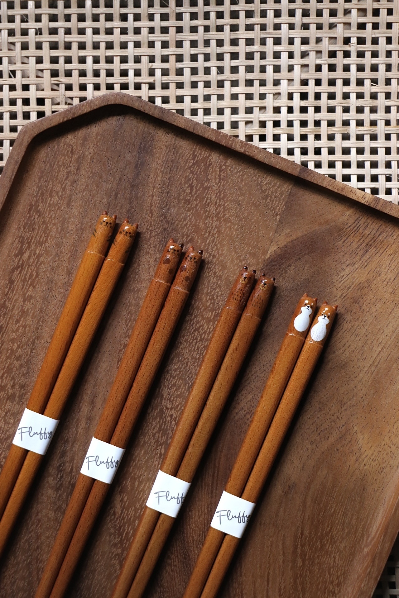 Fluffy 動物系木筷22.5cm