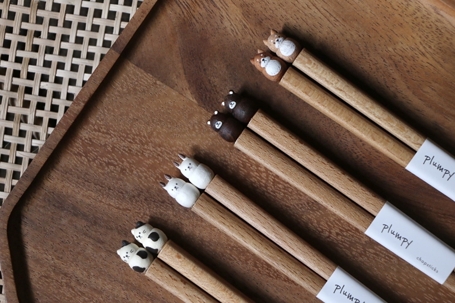 立體動物木筷22.5cm