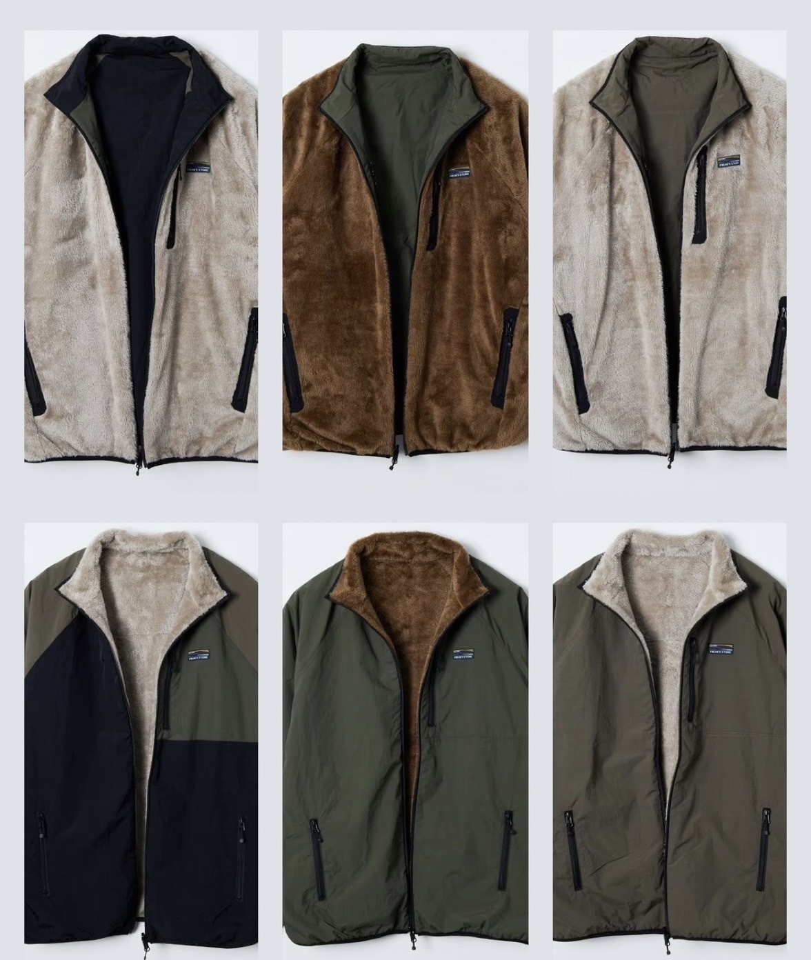 FREAK'S STORE 秋冬雙面尼龍抓絨夾克