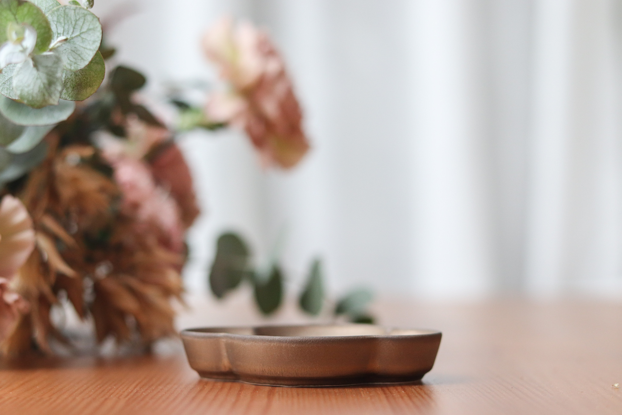 日本 美濃燒 鎏金 雲朵 豆皿