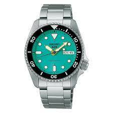 SEIKO 精工 5 Sports 38mm 藍綠面 SRPK33K1 SRPK33 ,橙色錶盤 SRPK35K1 SRPK35 機械腕錶 小版SKX 經典不鏽鋼自動機械男士手錶