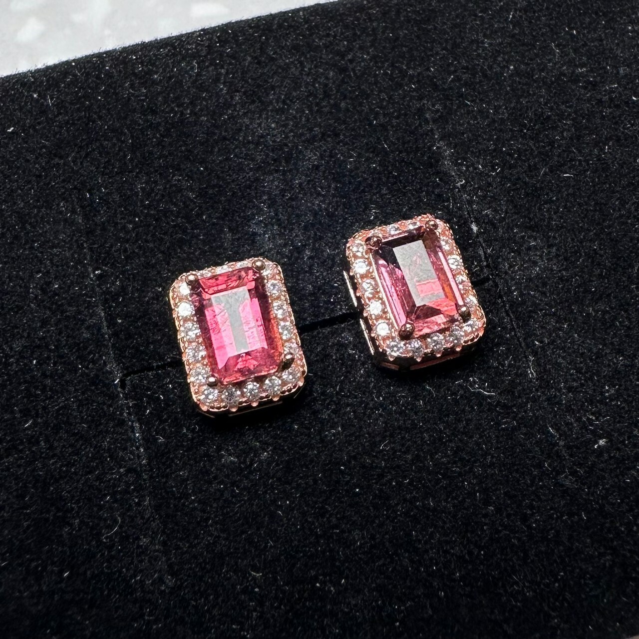 925銀耳環 石榴石耳環