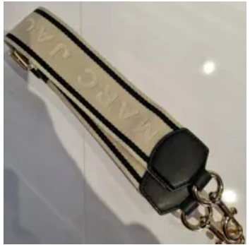 [S] MARC JACOBS 4P3SST009S03 LOGO LEATHER STRAP BAG,MARSHMALLOW MULTI, 196611057226 (SMJ185)