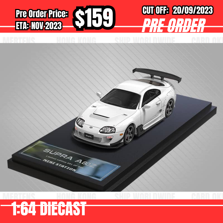 PO-$159 * Time Micro * 1:64 Toyota Supra A80 White [OD16/09]