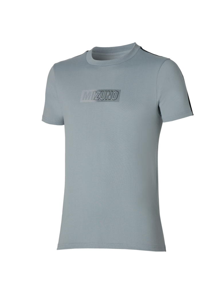 MIZUNO RELEASE TAPE TEE 男裝運動衫 灰藍色