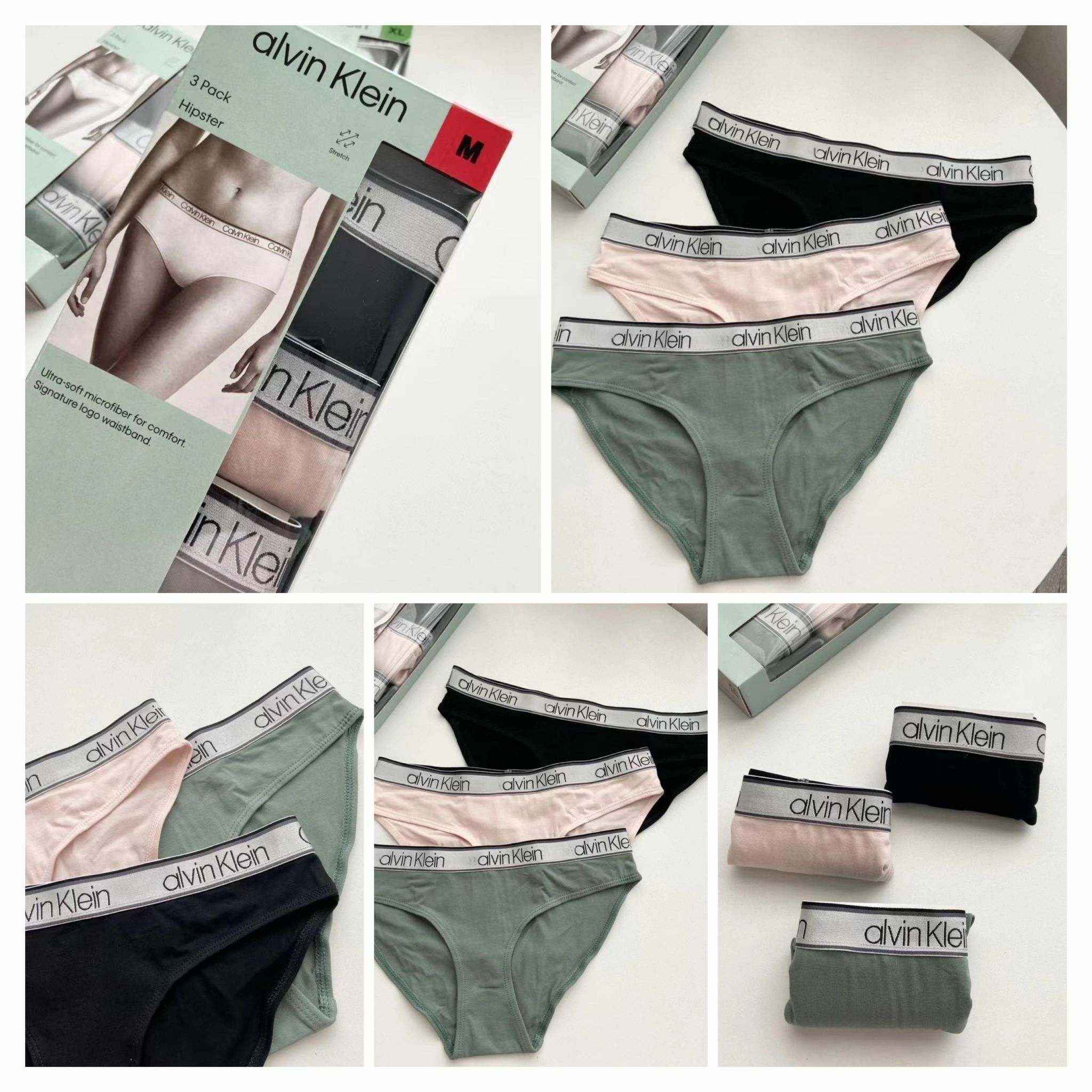 WSBB2423 Calvin Klein 女裝內褲3件裝 (款式隨機)（現貨L3）