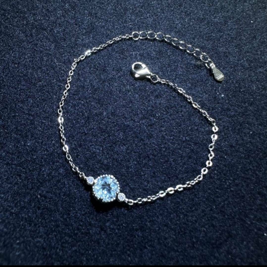 925銀手鍊 海水藍寶手鍊