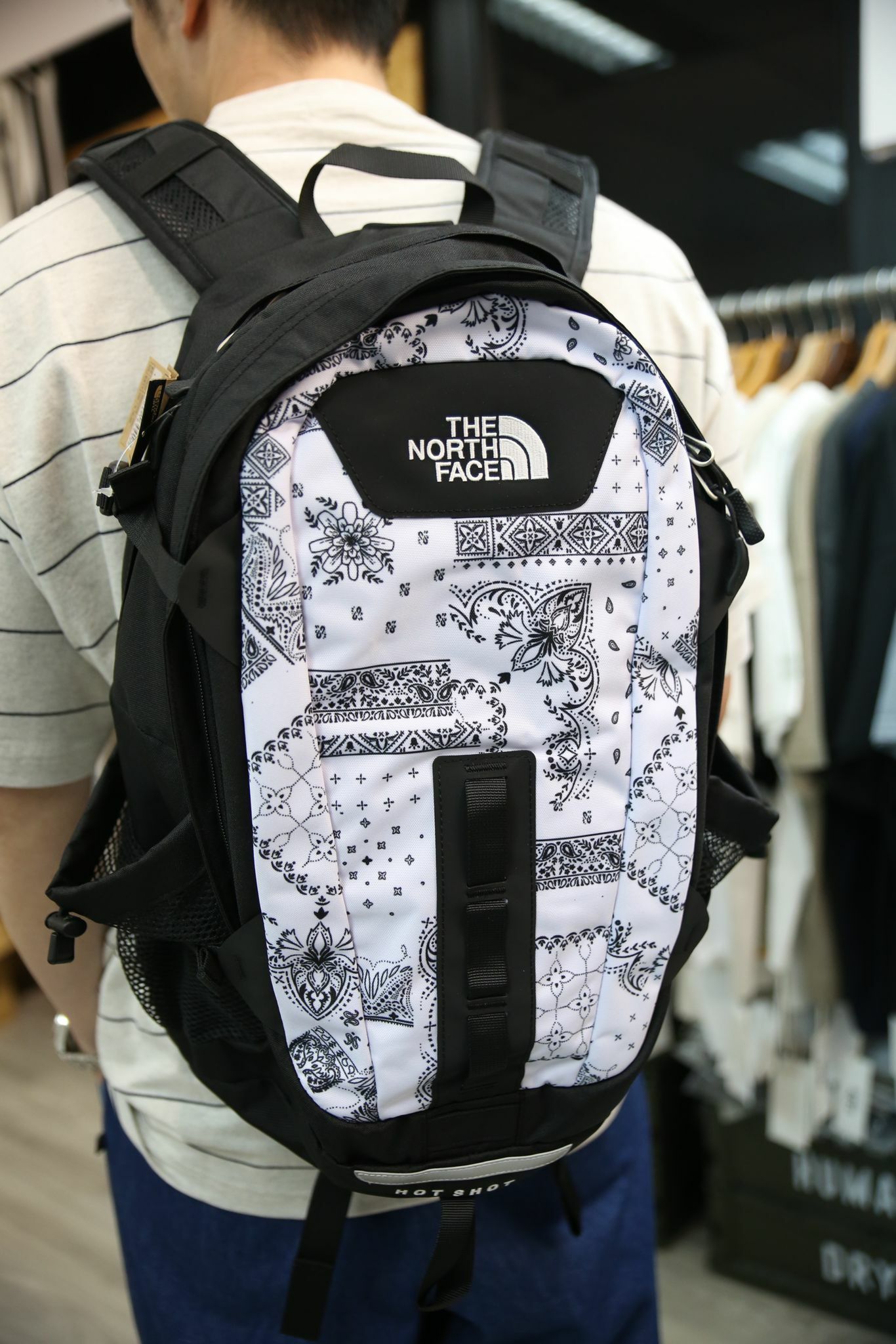 {現貨} 韓版The North Face Hot Shot Backpack 腰果花
