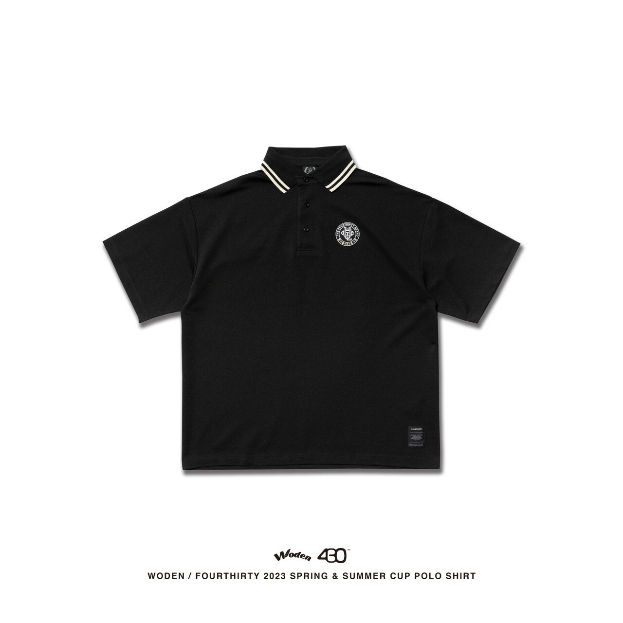 WODEN / Fourthirty 2023 Spring & Summer 085 Cup POLO Shirt 黑色