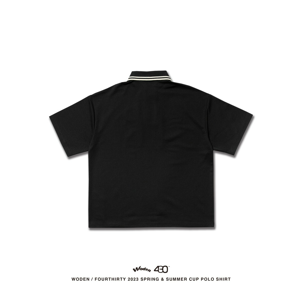 WODEN / Fourthirty 2023 Spring & Summer 085 Cup POLO Shirt 黑色