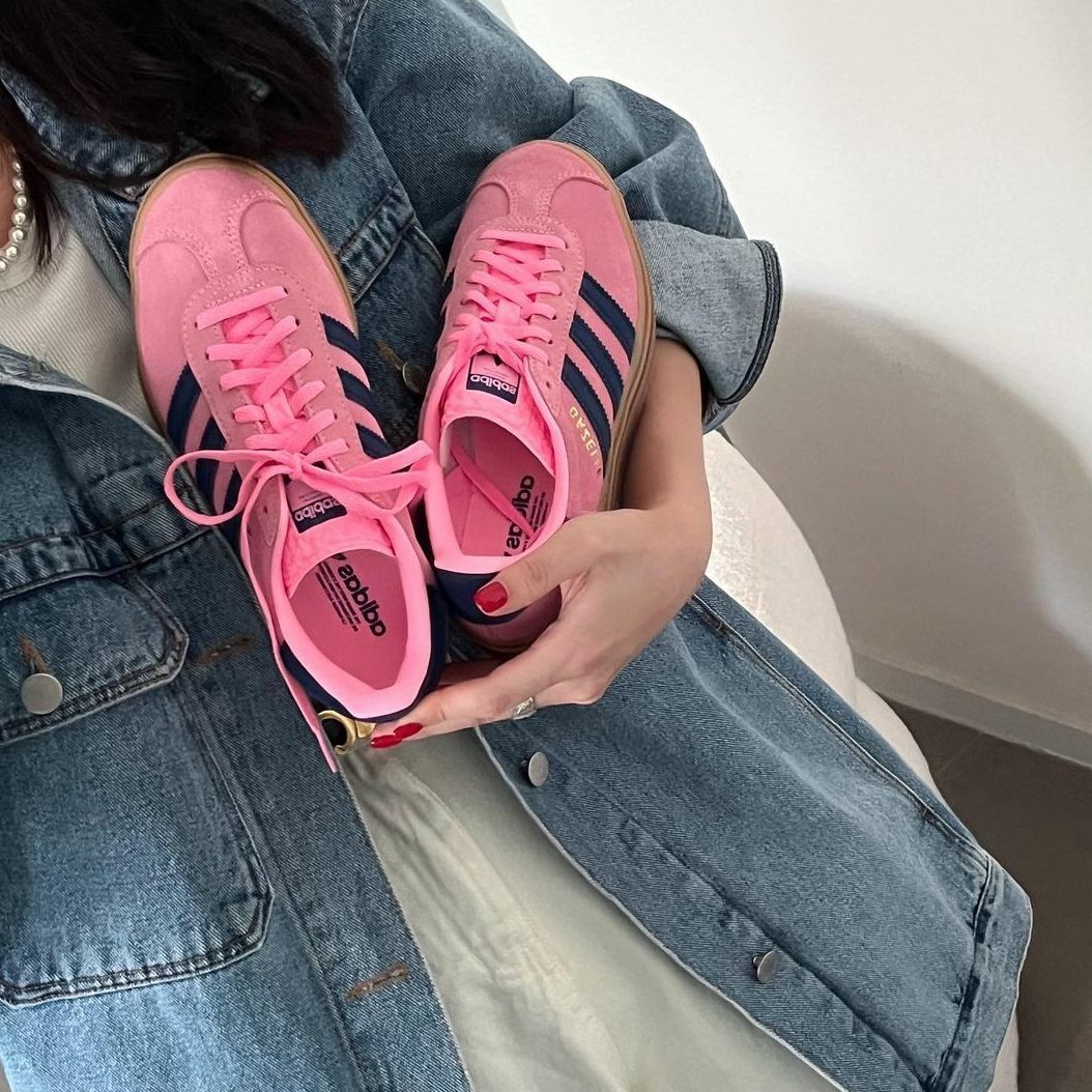 ADIDAS ORIGINALS GAZELLE BOLD 粉黑 亮粉 紫藍 焦糖底 厚底 堆疊 女鞋 H06122 / 現貨