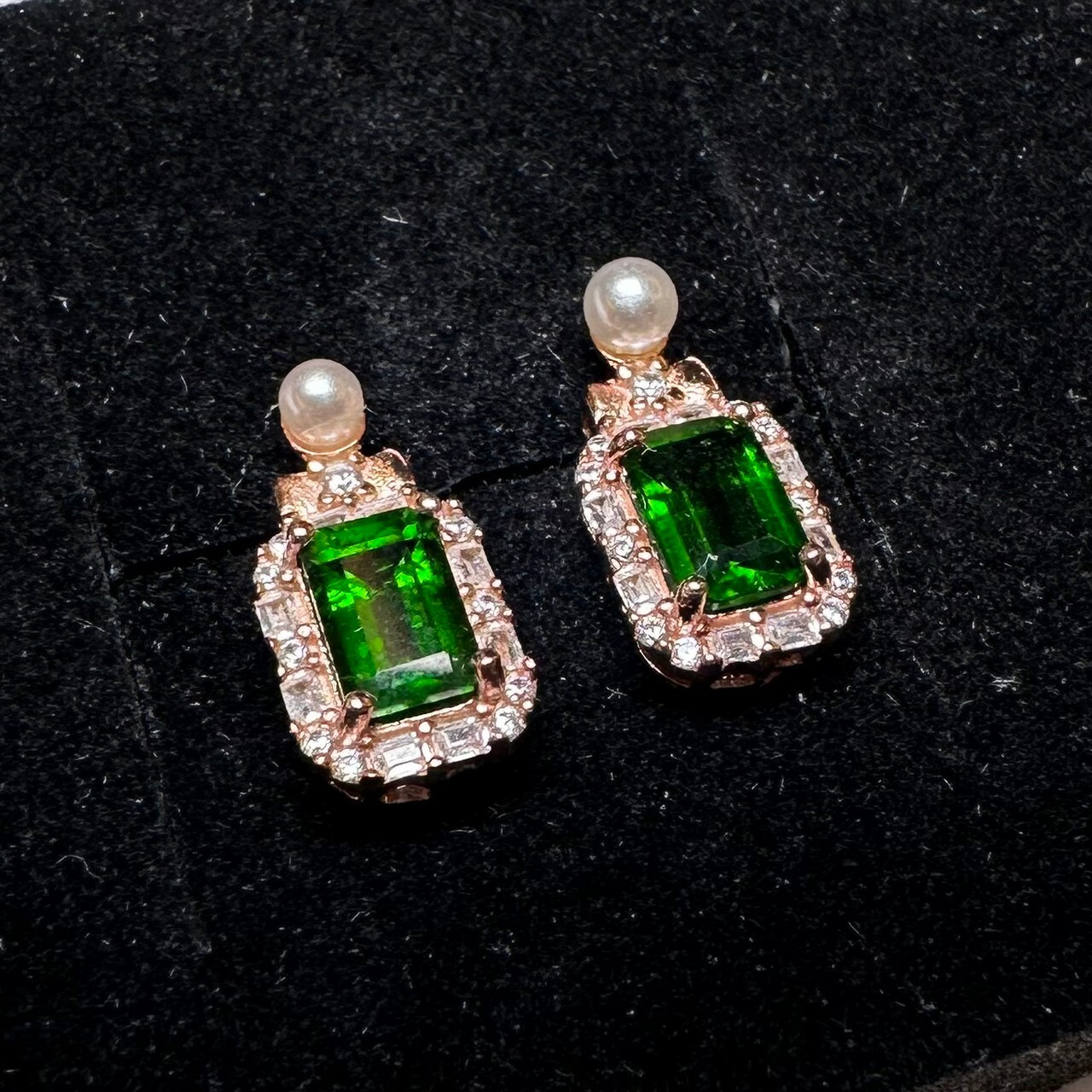 925銀耳環 綠碧璽耳環