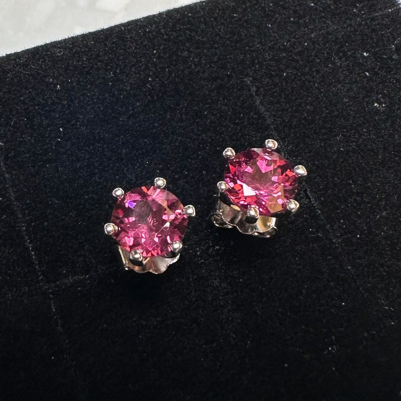 925銀耳環 紅石榴石耳環