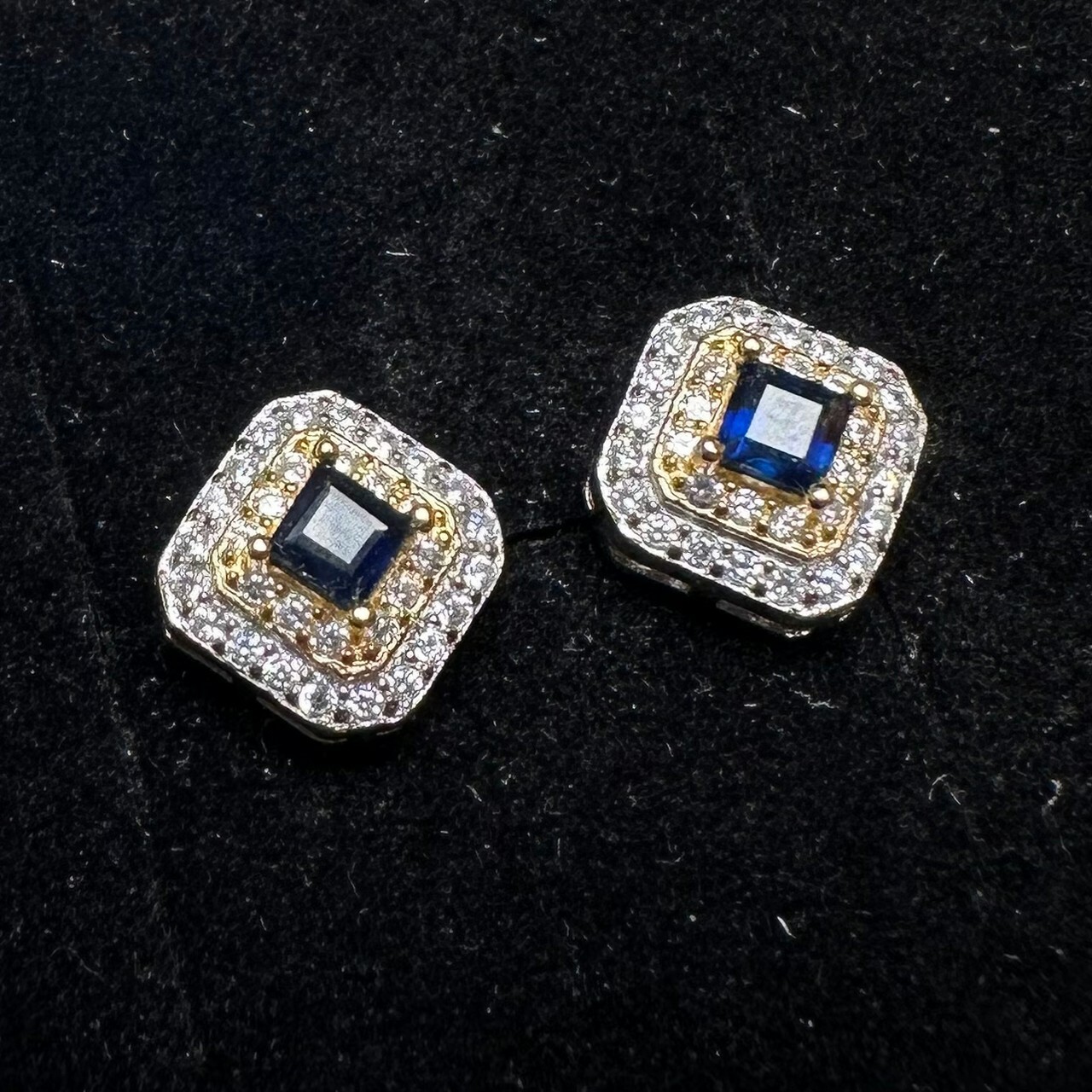 925銀耳環 藍寶石耳環