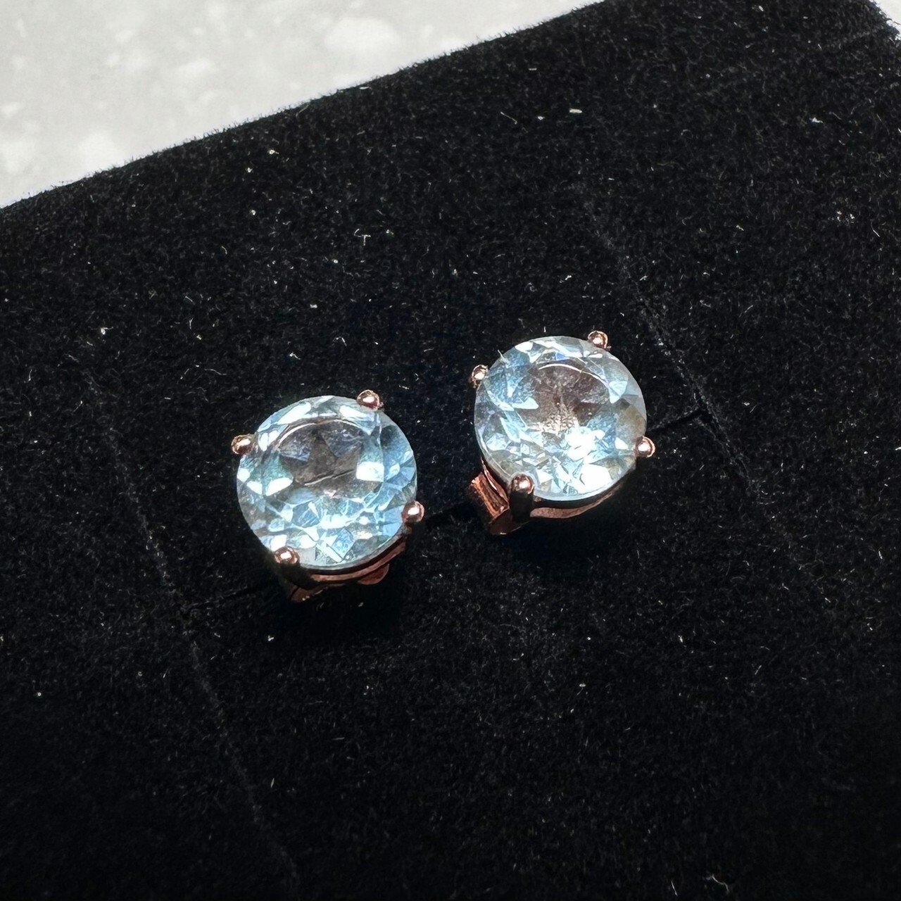 925銀耳環 海水藍寶石耳環