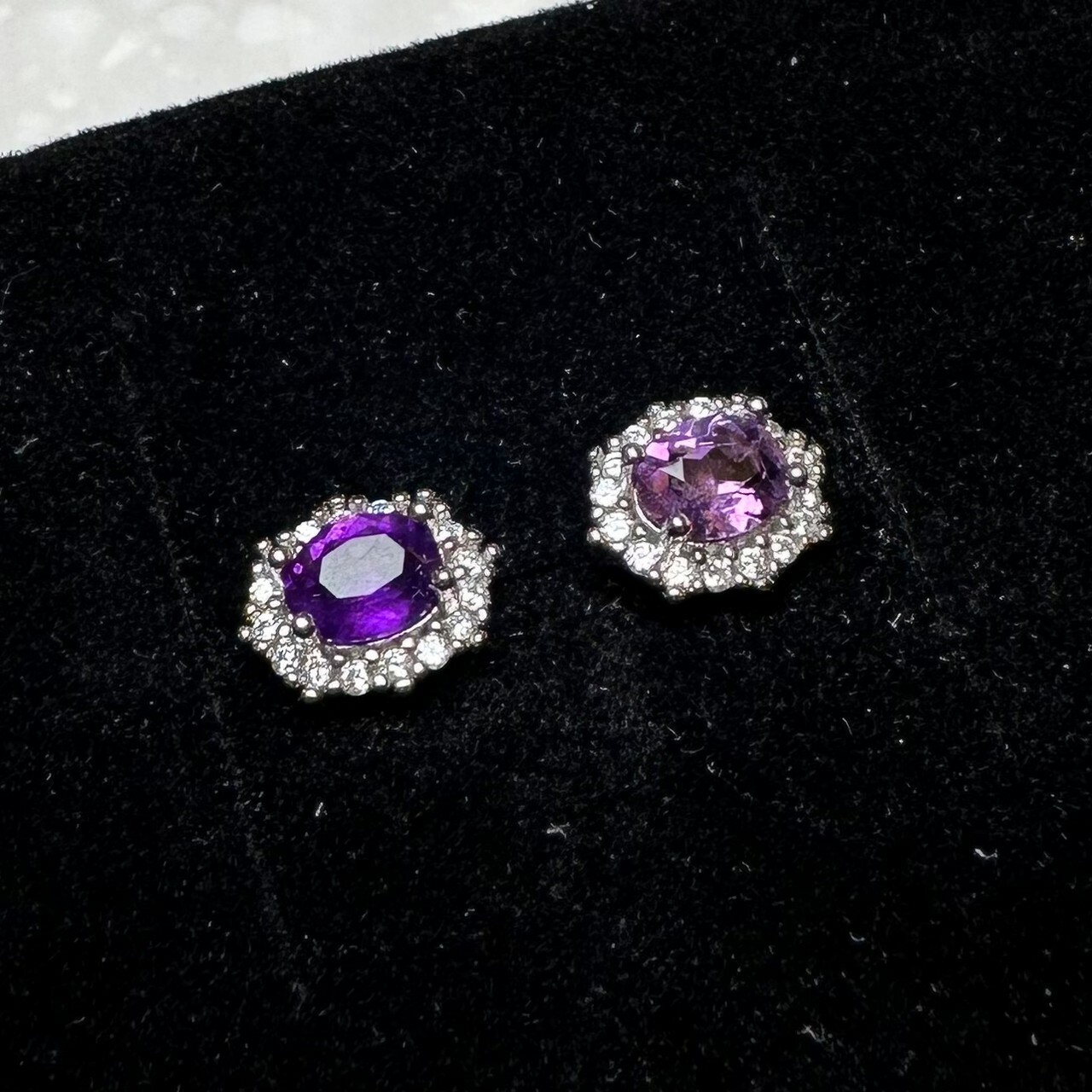 925銀耳環 紫水晶耳環