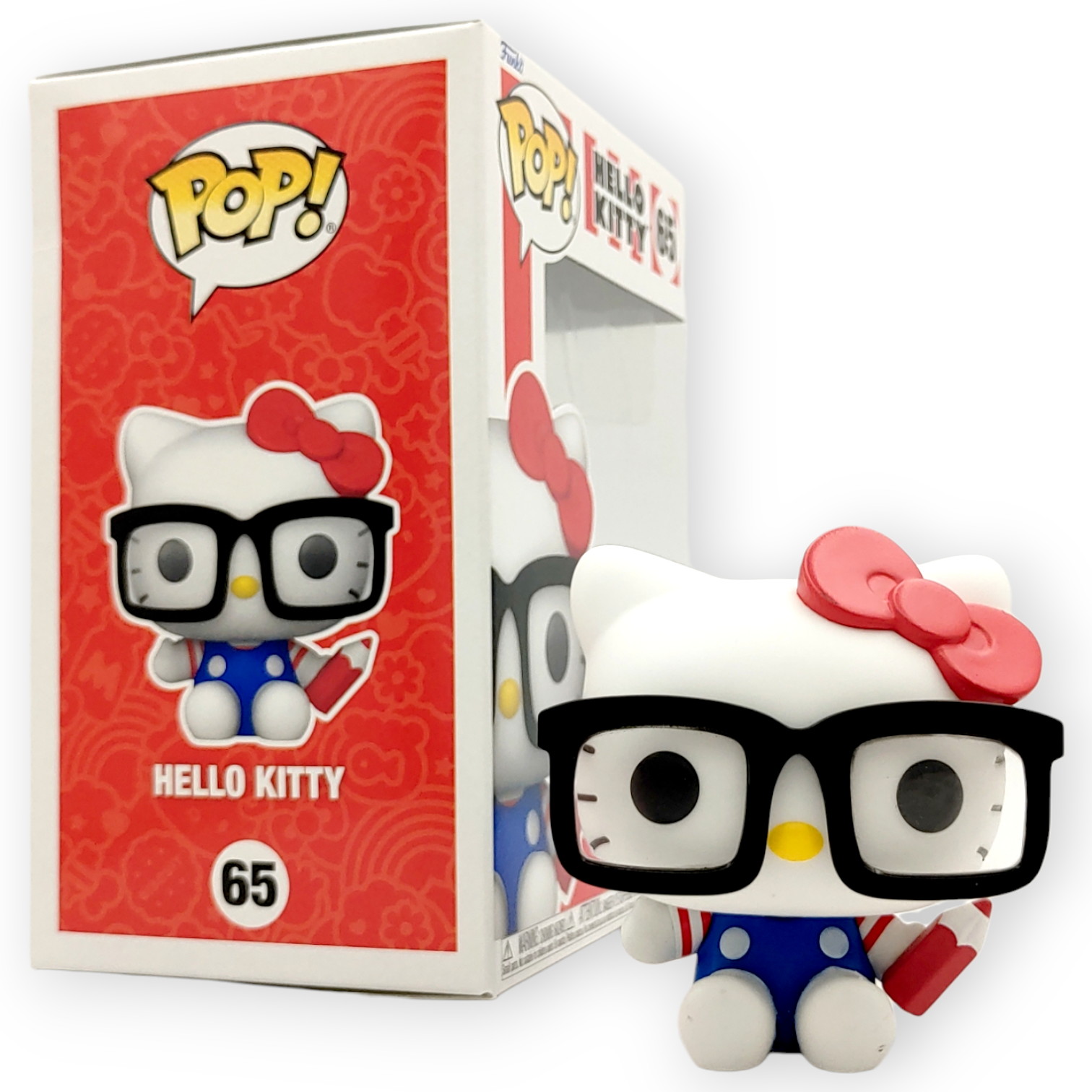 FUNKO POP <Kitty>Hello Kitty_帶眼鏡(絨毛版)-No.65