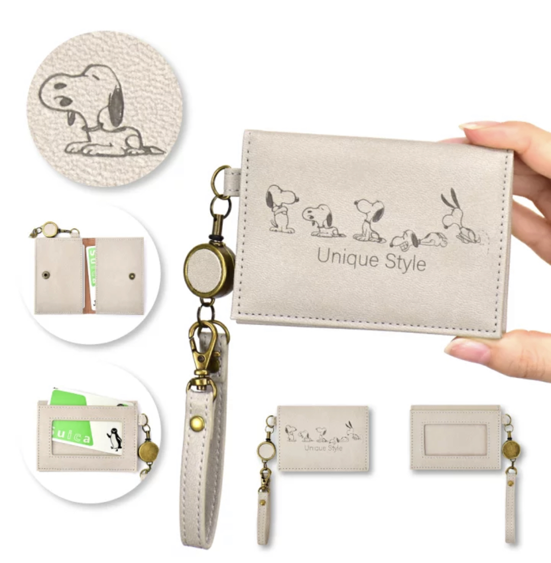 預訂 スヌーピー パスケース 定期入れ 二つ折り リール付き カードケース  card case‼️落單前請先PM查詢貨源⚠️