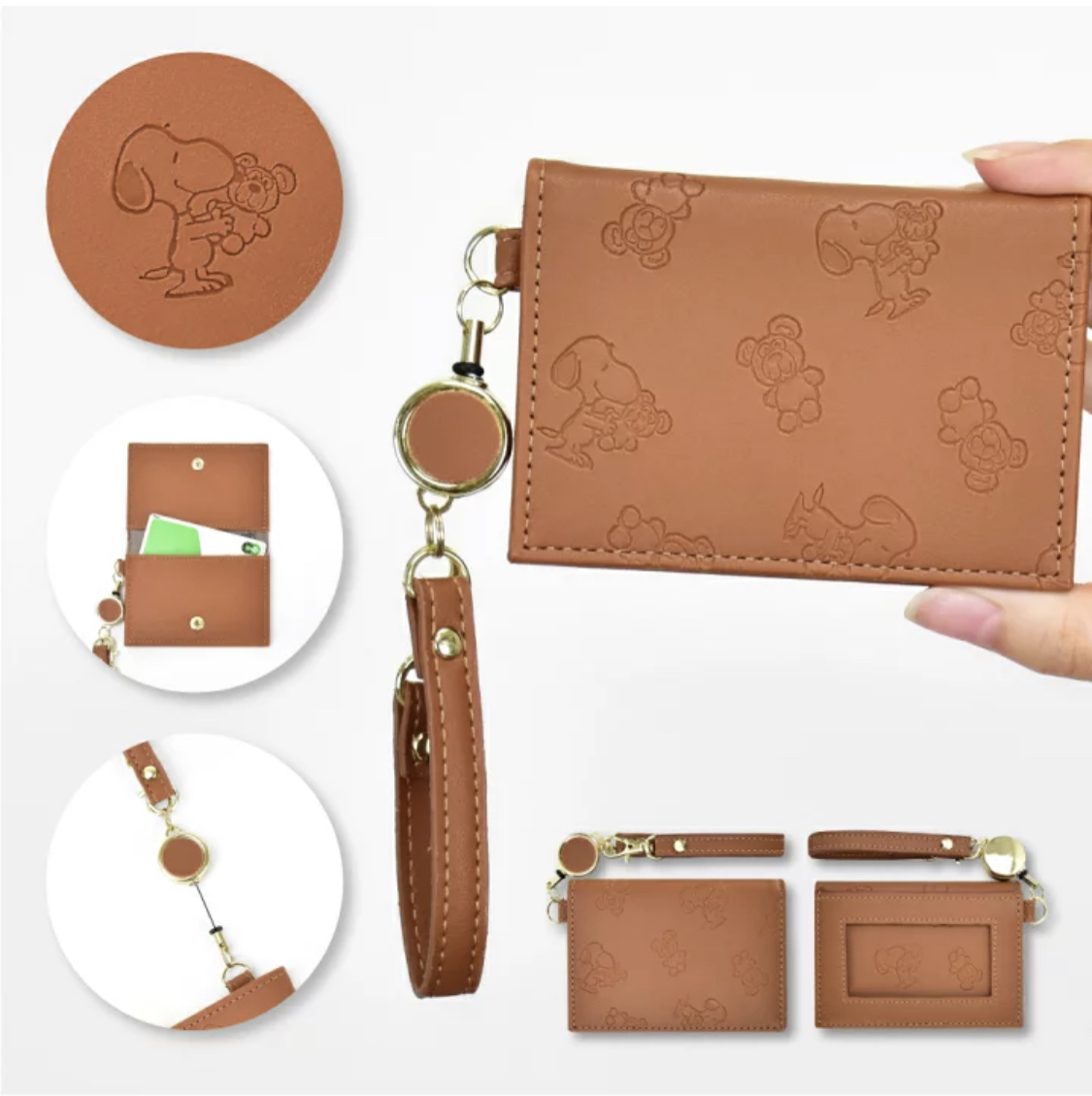 預訂 スヌーピー パスケース 定期入れ 二つ折り リール付き カードケース‼️落單前請先PM查詢貨源⚠️