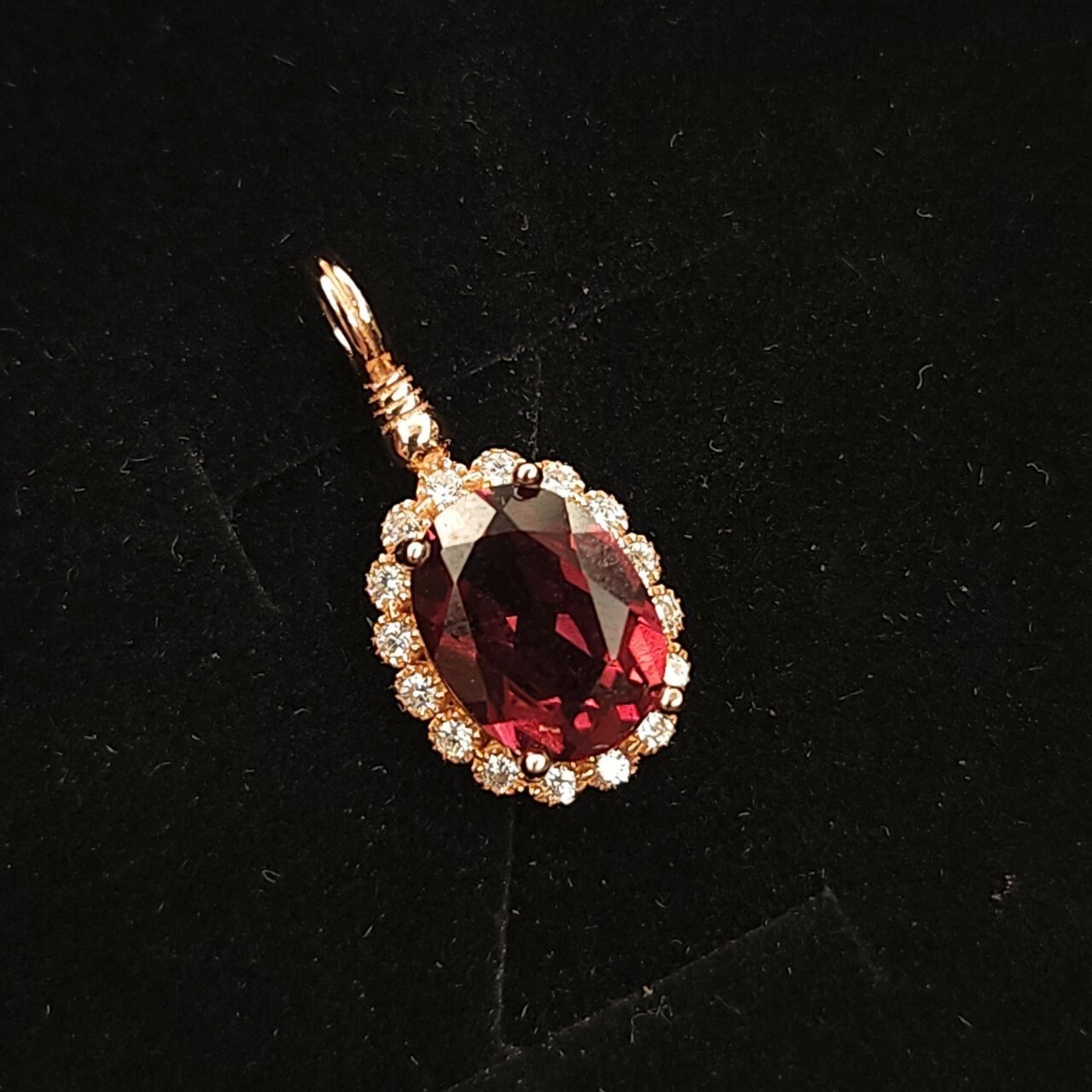 925銀吊墜 紅石榴石吊墜