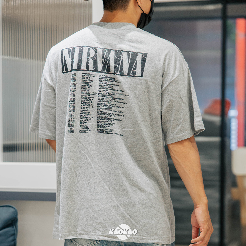 NIRVANA 天使 大圖印刷 印刷T 圖T 寬鬆T