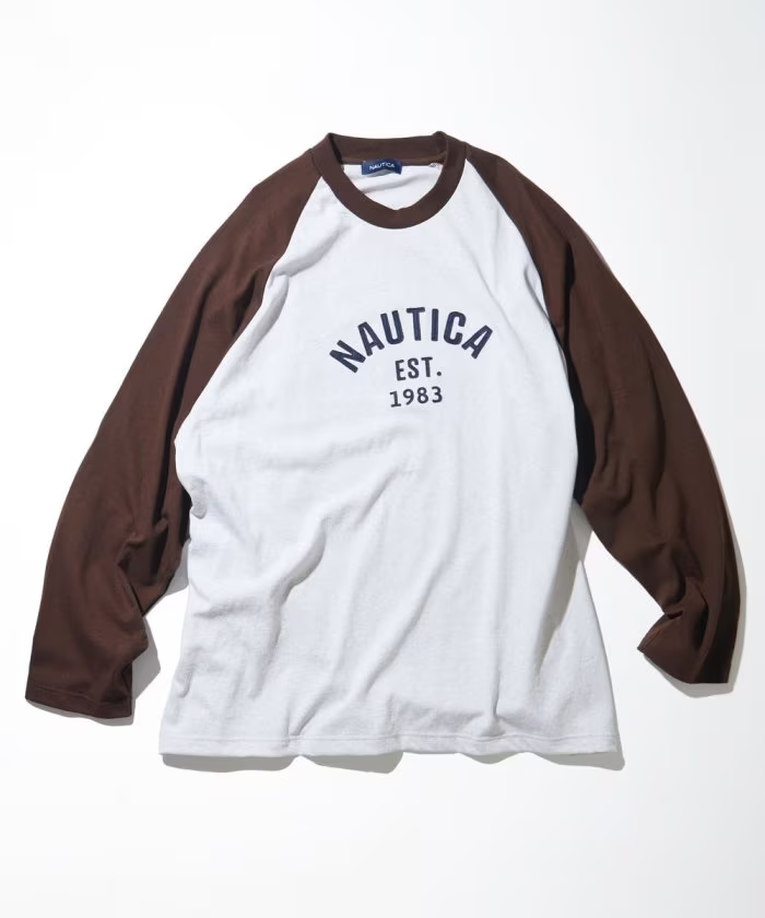 日本 Nautica Arch Logo 拼色長袖