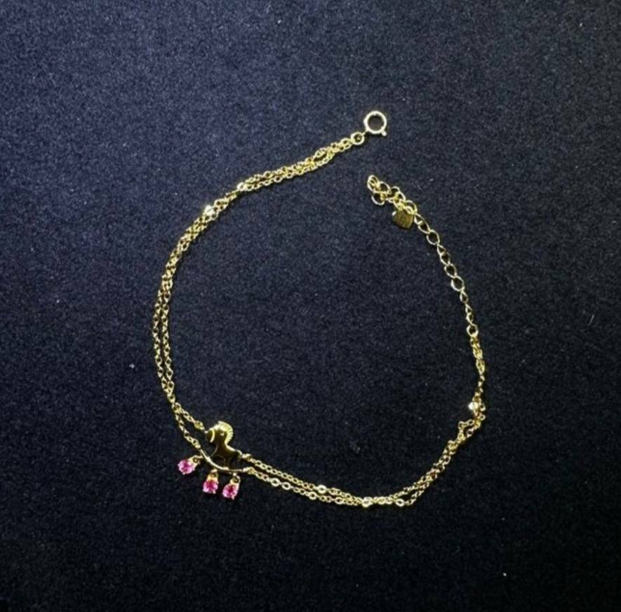 925銀手鍊 彩寶木馬托帕石雙鏈