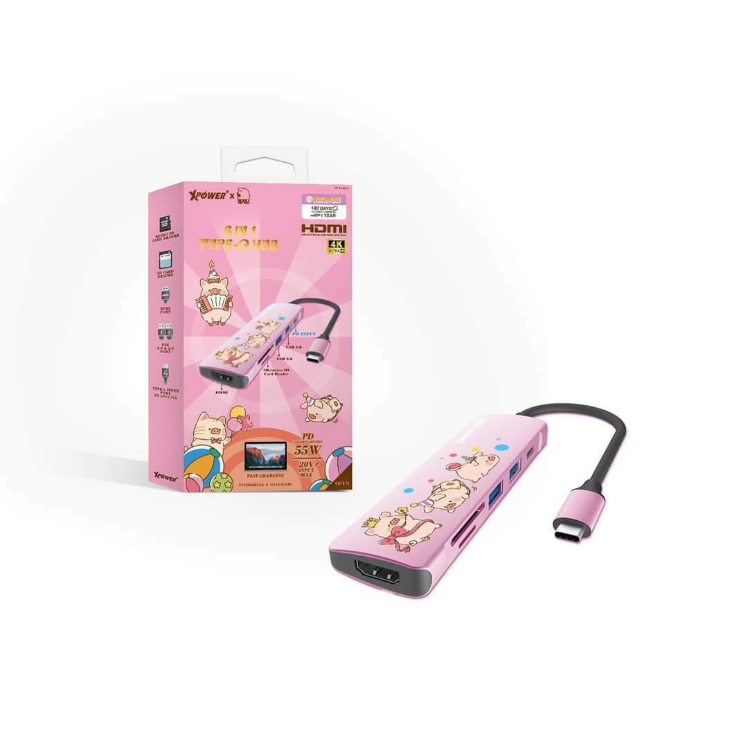 XPower x 罐頭豬Lulu 6合1鋁合金55W PD Hub