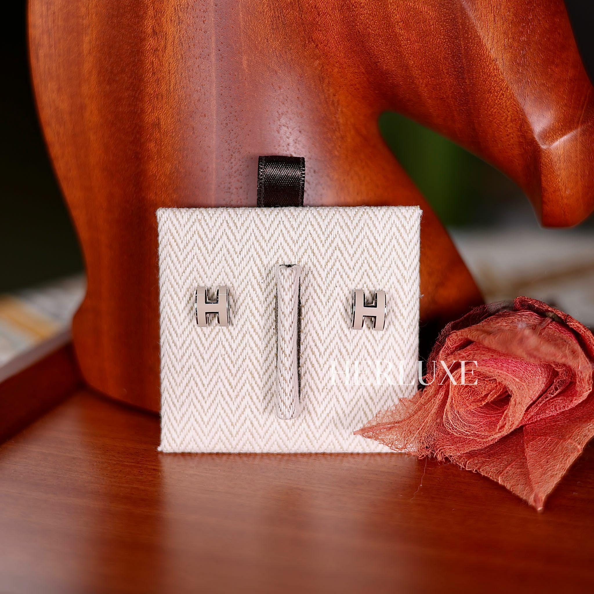 Mini pop H earrings 55 marron glace  CK