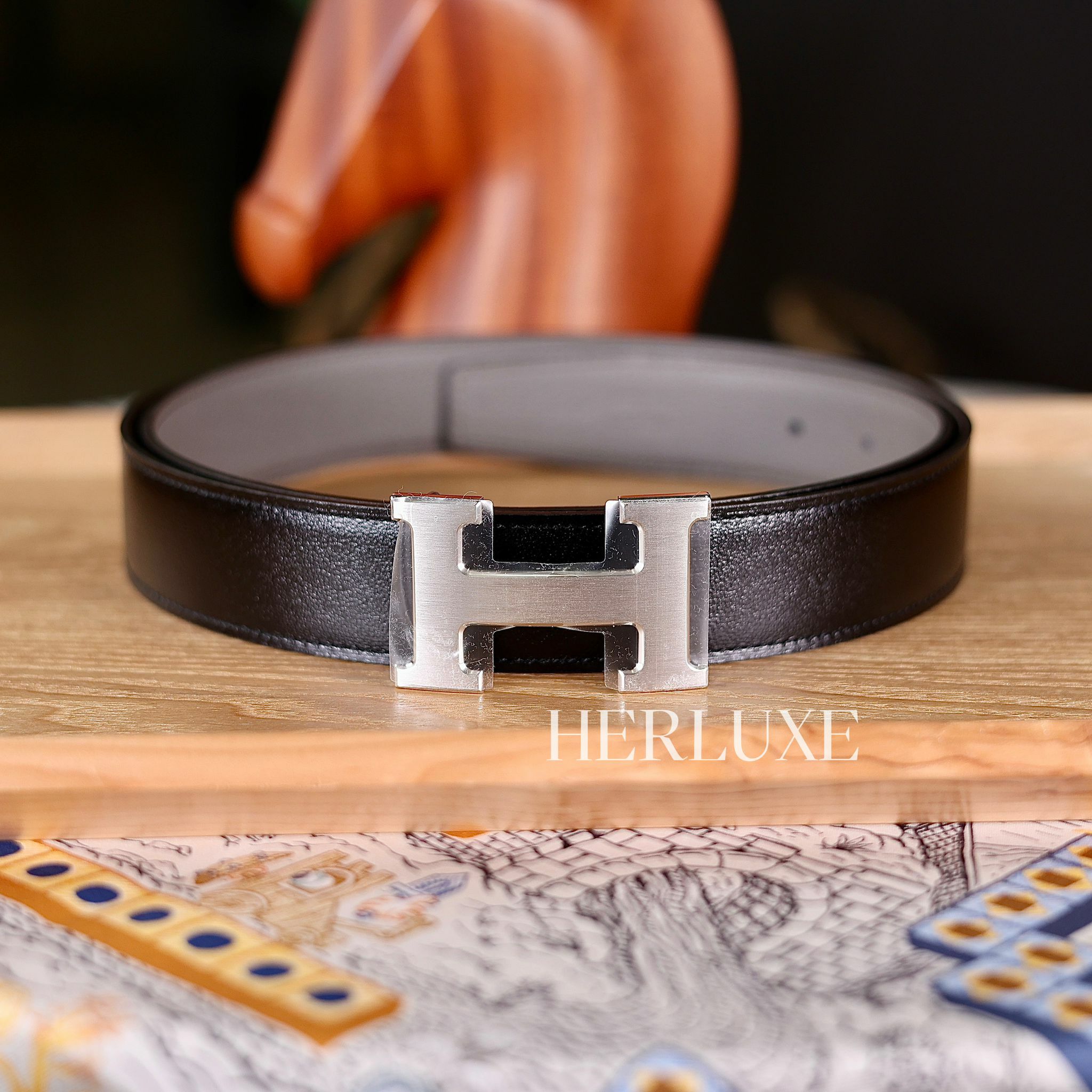 H gris moyen belt 32mm CK (可選擇皮帶顏色及長度)