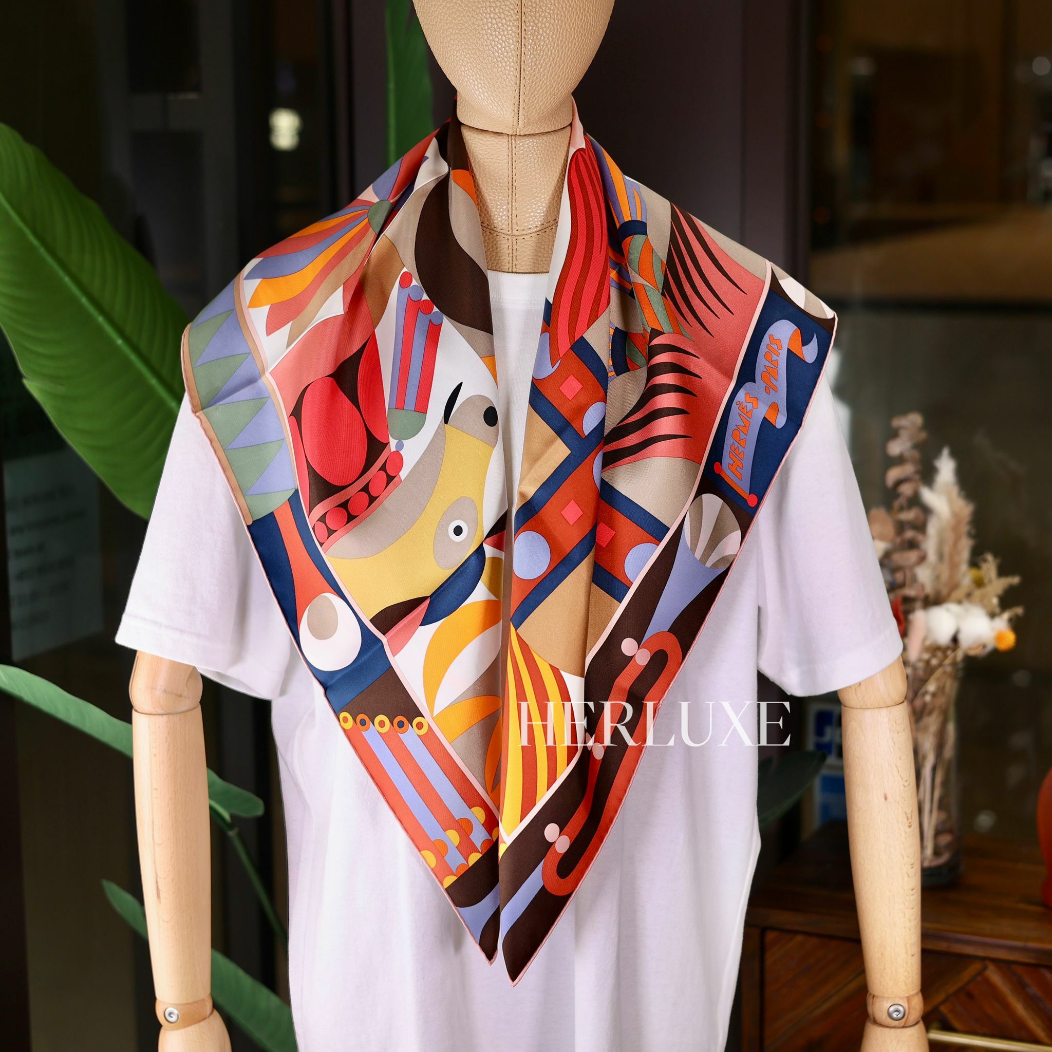 Scarf 100% soie 90 x 90cm