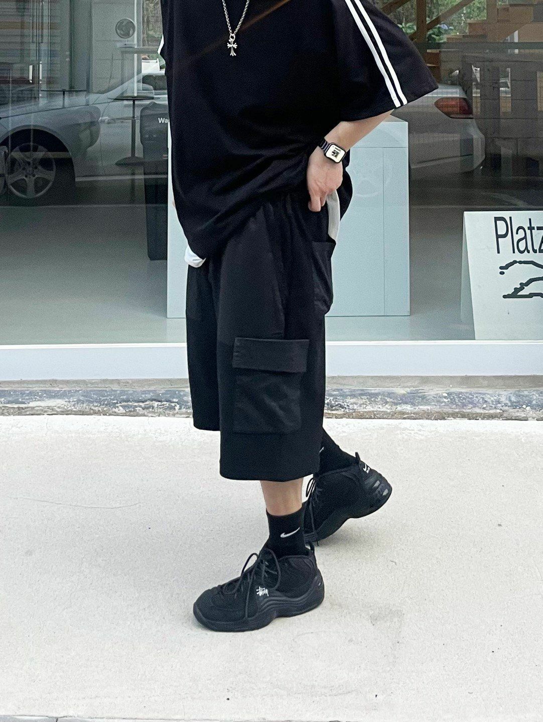 淨色拼布短褲 DOVER-010P