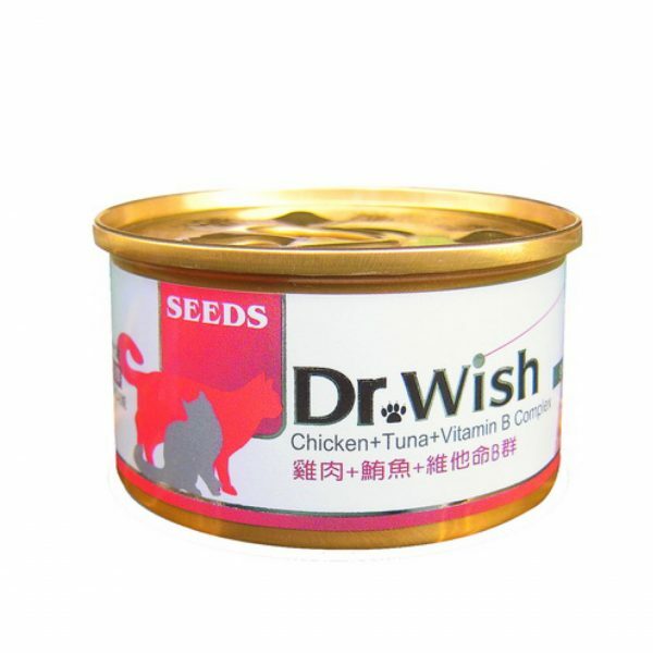 Seeds - Dr Wish 營養Mousse 鮪魚+雞肉+維他命B群 Tuna+Chicken+Vitamin B Complex (橙) 85g
