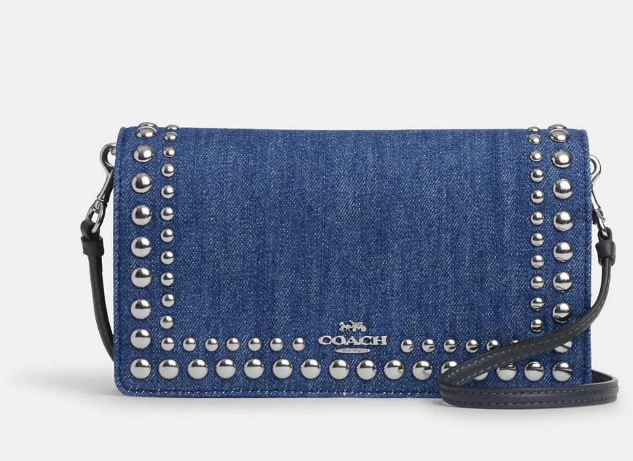 COACH®  Anna Foldover Clutch Crossbody With Rivets