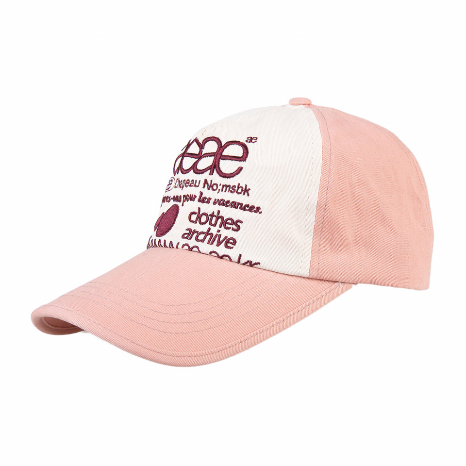 AEAE Web Logo 5pannel Cap [Pink/Bugundy]